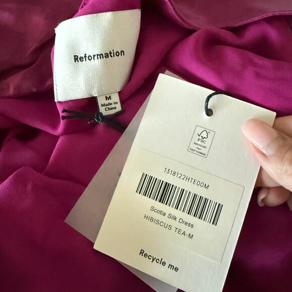 New Reformation Scotia Silk Dress - Picture 5 of 5